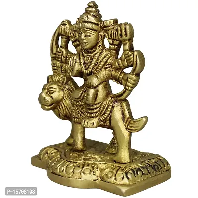 Om BhariPuri Brass Durga/Ambe Maa/Vaishno Devi/Sherawali/MATA Rani Murti for Home Puja/Pooja Temple (Height:- 2.5)-thumb2