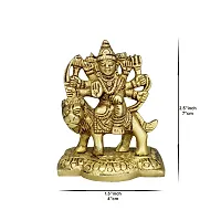 Om BhariPuri Brass Durga/Ambe Maa/Vaishno Devi/Sherawali/MATA Rani Murti for Home Puja/Pooja Temple (Height:- 2.5)-thumb2