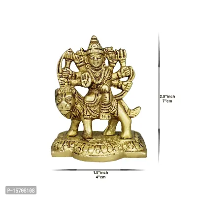 Om BhariPuri Brass Durga/Ambe Maa/Vaishno Devi/Sherawali/MATA Rani Murti for Home Puja/Pooja Temple (Height:- 2.5)-thumb3