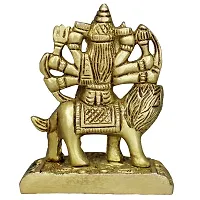 Om BhariPuri Brass Durga/Ambe Maa/Vaishno Devi/Sherawali/MATA Rani Murti for Home Puja/Pooja Temple (Height:- 2.5)-thumb4