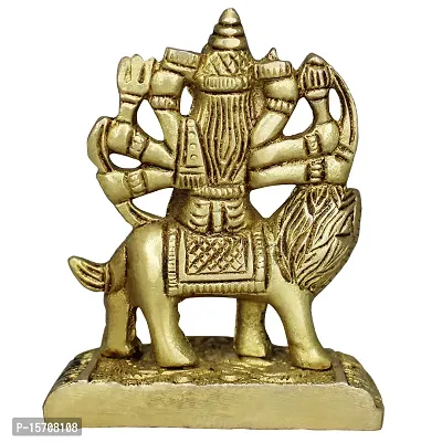 Om BhariPuri Brass Durga/Ambe Maa/Vaishno Devi/Sherawali/MATA Rani Murti for Home Puja/Pooja Temple (Height:- 2.5)-thumb5