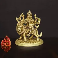 Om BhariPuri Brass Durga/Ambe Maa/Vaishno Devi/Sherawali/MATA Rani Murti for Home Puja/Pooja Temple (H x L x W :- 3 x 2.5 x 2)-thumb2