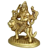 Om BhariPuri Brass Durga/Ambe Maa/Vaishno Devi/Sherawali/MATA Rani Murti for Home Puja/Pooja Temple (H x L x W :- 3 x 2.5 x 2)-thumb3