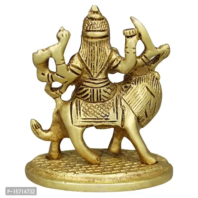 Om BhariPuri Brass Durga/Ambe Maa/Vaishno Devi/Sherawali/MATA Rani Murti for Home Puja/Pooja Temple (H x L x W :- 3 x 2.5 x 2)-thumb5