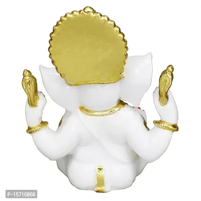 Om BhariPuri Ganesh Statue Ganesh Idol Ganeshji Murti for Puja (Height:- 5.5 Inch)-thumb3