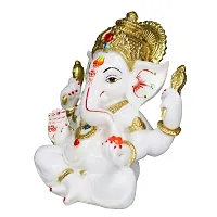 Om BhariPuri Ganesh Statue Ganesh Idol Ganeshji Murti for Puja (Height:- 5.5 Inch)-thumb3