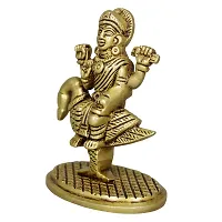 Om BhariPuri Brass Brahmani Maa Murti MATA Rani Statue Durga Maa Idol for Home Puja/Pooja Temple/Mandir (H x W:- 4 x 2 Inch, Weight:- 0.360)-thumb1