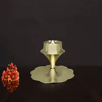 Om BhariPuri Brass Agarbatti Incense Sticks Holder- Stand with Ash Catcher- for Mandir, Home,  Office Decoration (H x W:- 2 x 2.5 Inch, Weight:- 0.035)-thumb2