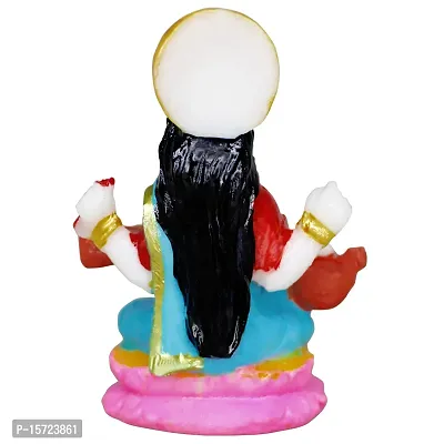 Om BhariPuri Marble Saraswati Maa Idol for Home Temple Pooja Living Study Room Sarswati/Sarda Maa Murti Figurine Religious Gift Items Saraswati Statue (Height :- 3.5 Inch)-thumb3