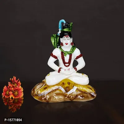 Om BhariPuri Marble Shiv/Shiva/Shankar/Mahadev/Bholenath Statue/Idol/Murti/Bhagvan for Home Puja/Pooja Temple/Mandir, Car Dashborad, Gifting, Home Decor (White Color)-thumb4