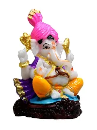 Om BhariPuri Marble Ganesh Idol for Home Decor Ganesha Idol for Car Dashborad and Ganpati Statues for Living Room Ganesh ji Murti for Showpiece Figurine Home Decor Main Door Entrance(4.5x2x2 Inch)-thumb4