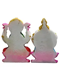 Om BhariPuri Marble Ganesh Laxmi Statue for Home Diwali Puja Temple Room Ganesha Lakshmi Murti for Pooja Ganeshji Laxmiji Idol for Gifts (3.5 x 4)-thumb3