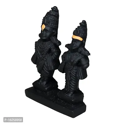 Om BhariPuri Marble Vitthal Rukmini/Rukmani Murti/Idol/Statue for Car Dashborad, Home Pooja Temple Room, Gifting Purpose, Showpiece Figurine 8 Cm-thumb3