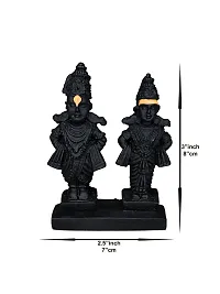 Om BhariPuri Marble Vitthal Rukmini/Rukmani Murti/Idol/Statue for Car Dashborad, Home Pooja Temple Room, Gifting Purpose, Showpiece Figurine 8 Cm-thumb4