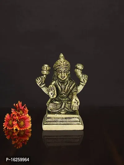 Om BhariPuri Brass Lakshmi/Laxmi MATA/Idol/Statue Brass Murti for Diwali Puja Durga Maa Idol 8 Cm-thumb3