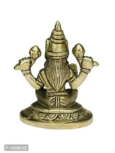 Om BhariPuri Brass Lakshmi/Laxmi MATA/Statue Brass Murti for Diwali Puja Durga Maa Idol 8 Cm-thumb4