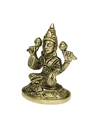 Om BhariPuri Brass Lakshmi/Laxmi MATA/Statue Brass Murti for Diwali Puja Durga Maa Idol 8 Cm-thumb4