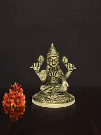 Om BhariPuri Brass Lakshmi/Laxmi MATA/Statue Brass Murti for Diwali Puja Durga Maa Idol 8 Cm-thumb2