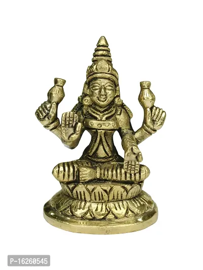 Om BhariPuri Brass Lakshmi/Laxmi MATA/Idol Brass Murti for Diwali Pooa Durga Maa Statue 9 Cm