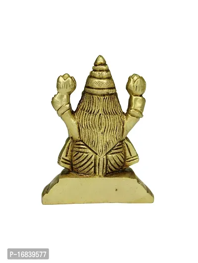 Om BhariPuri Brass Lakshmi/Laxmi MATA Statue Brass Murti for Diwali Puja Durga Maa Idol for Gift 8 Cm-thumb3