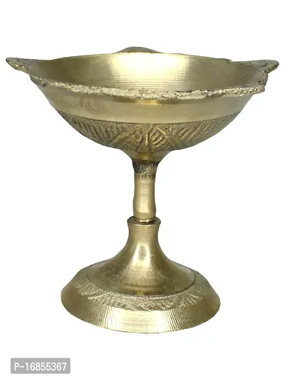 Vinayakmoorti Brass Deepak/Diya Oil Lamp for Home Temple Puja/Pooja Articles Diwali Puja Navratri Pooja-thumb0