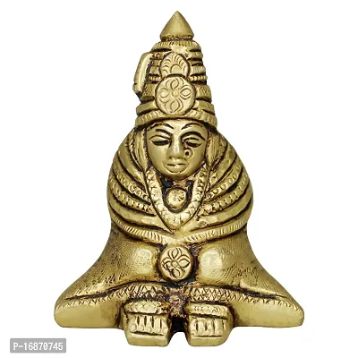 Om BhariPuri Brass Idol Goddess Tulja Bhavani Statues for Home Office Mandir Decor Jagadamba Avatar of The Goddess Parvati (H x W:- 2.7 x 1.5, Weight:- 0.310)