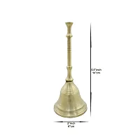 Om BhariPuri Brass Bell/Ghanti for Home Puja Mandir Prayer Bell Pooja Head Pooja Puja Bell Ghanti, for Poojan Purpose, Spiritual Gifts (Weight:- 0.080 kg)-thumb2