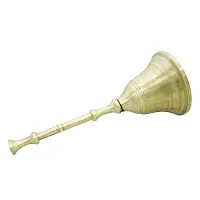 Om BhariPuri Brass Bell/Ghanti for Home Puja Mandir Prayer Bell Pooja Head Pooja Puja Bell Ghanti, for Poojan Purpose, Spiritual Gifts (Weight:- 0.080 kg)-thumb3