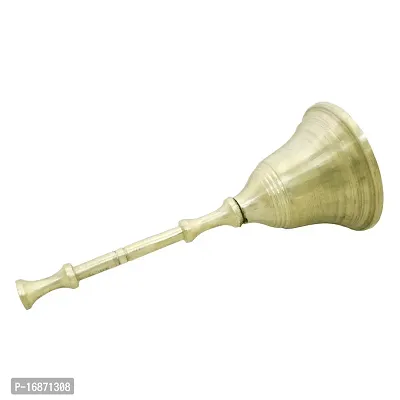 Om BhariPuri Brass Bell/Ghanti for Home Puja Mandir Prayer Bell Pooja Head Pooja Puja Bell Ghanti, for Poojan Purpose, Spiritual Gifts (Weight:- 0.080 kg)-thumb4