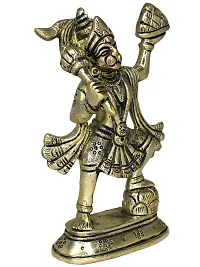 Vinayakmoorti Brass Standing Hanuman/Bajrangbali Statue/Murti/Idol for Home Office Decor Gift Puja Ghar 5.5 Inch-thumb2