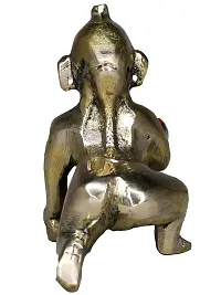 Vinayakmoorti Brass Bal Gopal/Laddu Gopal/Ladoo Gopal/Thakur Ji/Makhan Chor Idol/Krishna Idol/Murti/Statue (Heavy Peetal Murti) Janmashtami Special for Home Temple Puja 3.5 Inch-thumb2