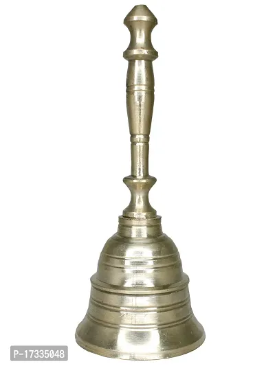 Om ssvmb9 Brass Bell/Ghanti for Home Puja Mandir Prayer Bell Pooja Head Pooja Puja Bell Ghanti, for Poojan Purpose, Spiritual Gift Items 4 Inch-thumb0