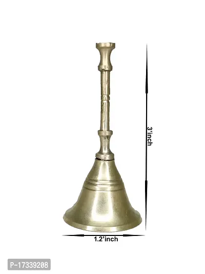 Om ssvmb9 Brass Bell/Ghanti for Home Puja Mandir Prayer Bell Pooja Head Pooja Puja Bell Ghanti, for Poojan Purpose, Spiritual Gift Items 3 Inch-thumb2