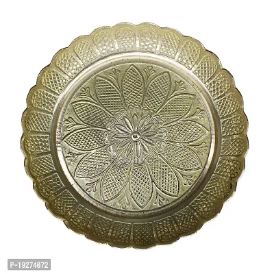 Om BhariPuri Brass Pooja Thali Puja Dish Aarti Plate Traditional and Handicraft for Worship