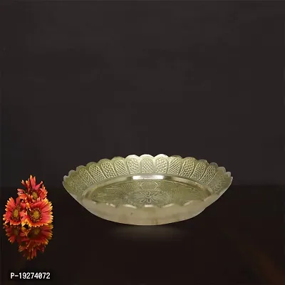 Om BhariPuri Brass Pooja Thali Puja Dish Aarti Plate Traditional and Handicraft for Worship-thumb3