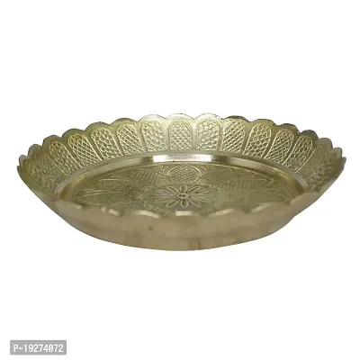 Om BhariPuri Brass Pooja Thali Puja Dish Aarti Plate Traditional and Handicraft for Worship-thumb4