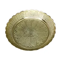 Om BhariPuri Brass Pooja Thali Puja Dish Aarti Plate Traditional and Handicraft for Worship-thumb4