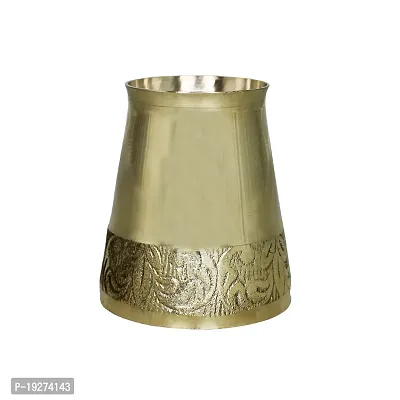 Om BhariPuri Pittal Small Glass Made of Pure Brass for Puja-thumb5