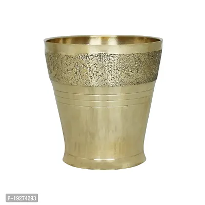 Om BhariPuri Panchdhatu Small Glass Made of Brass for Puja