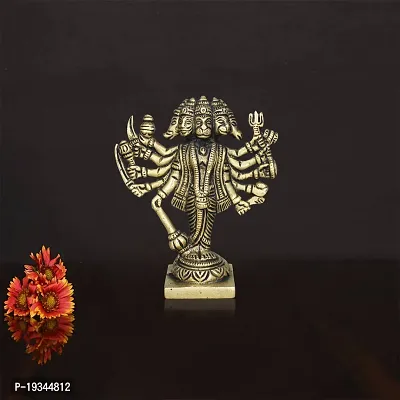 Om BhariPuri Brass Panchmukhi Hanuman Murti, Panchmukhu Hanuman murti Brass-thumb5