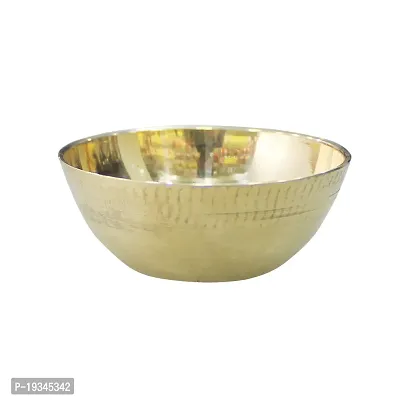 Om BhariPuri Brass Globe Brass Serving Bowl Brass Bowl - Plain (Pack of-2)