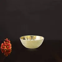 Om BhariPuri Brass Globe Brass Serving Bowl Brass Bowl - Plain (Pack of-2)-thumb3