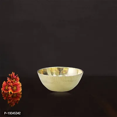 Om BhariPuri Brass Globe Brass Serving Bowl Brass Bowl - Plain (Pack of-2)-thumb4