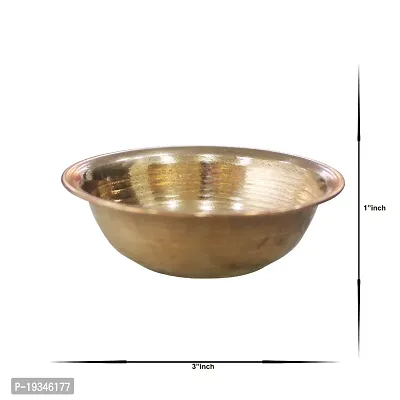 Om BhariPuri Copper Mixing Bowl Copper Round Pooja Katori/Bowl for Pooja (Pack of-3)-thumb4