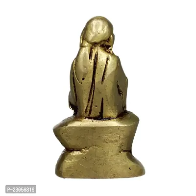 Om BhariPuri Brass Sai Baba Murti Statue Showpiece for Pooja Gift Living Room-thumb5