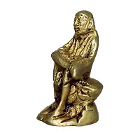 Om BhariPuri Brass Sai Baba Murti Statue Showpiece for Pooja Gift Living Room-thumb3