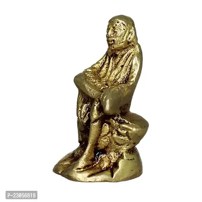 Om BhariPuri Brass Sai Baba Murti Statue Showpiece for Pooja Gift Living Room-thumb4