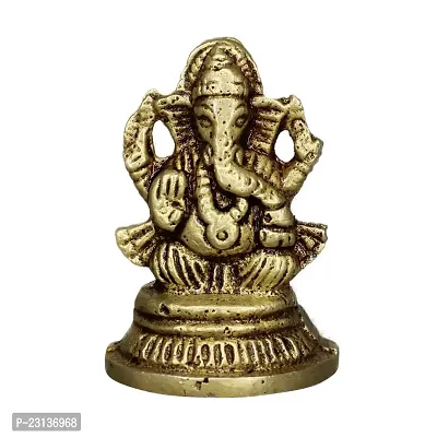 Om BhariPuri Ganesh/Ganesha/Ganesh ji/Ganpati Bappa Panchdhatu Idol/Murti/Statue-thumb0