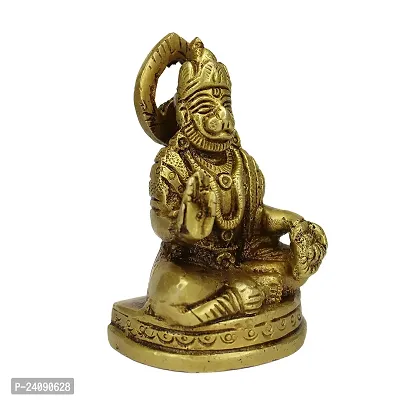 Brass Siddh Shri Hanuman Idol/Brass Bajrang Bali Idol/Shri Hanuman Brass Murti to Protect from All Kind of Negative Energy/for Good Luck, Success and Prosperity (Weight :-  0.285)-thumb5