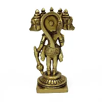 Brass Panchmukhi Hanuman South Facing Main Door Entrance Vastu Remedies Panchmukhi (Five Faced) Hanuman Bajrangbali Bhagwan Idol Sculpture Statue Brass for Home Decor (Weight :-  0.341)-thumb4